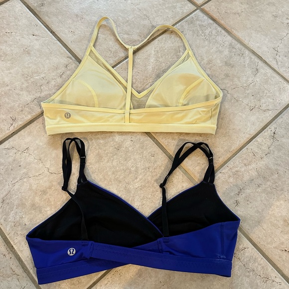 2for1 Yellow and Blue Lululemon Sport Bras Size 10 - Picture 2 of 7